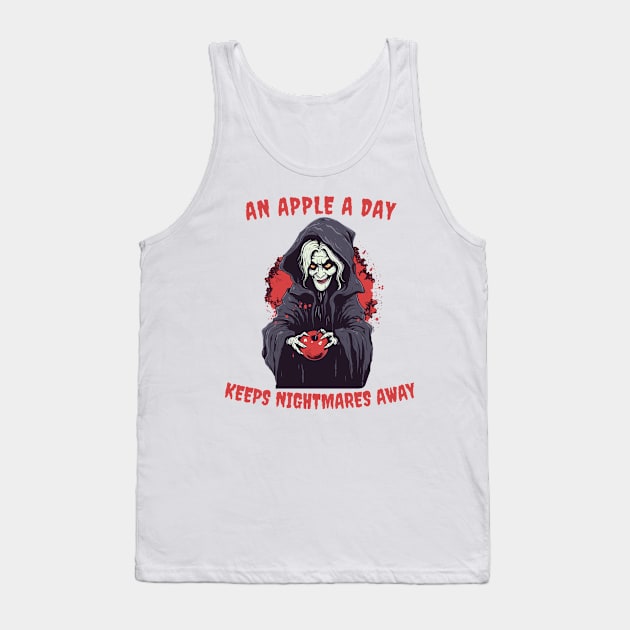 An Apple a Day - Halloween Witch Tank Top by LoffDesign